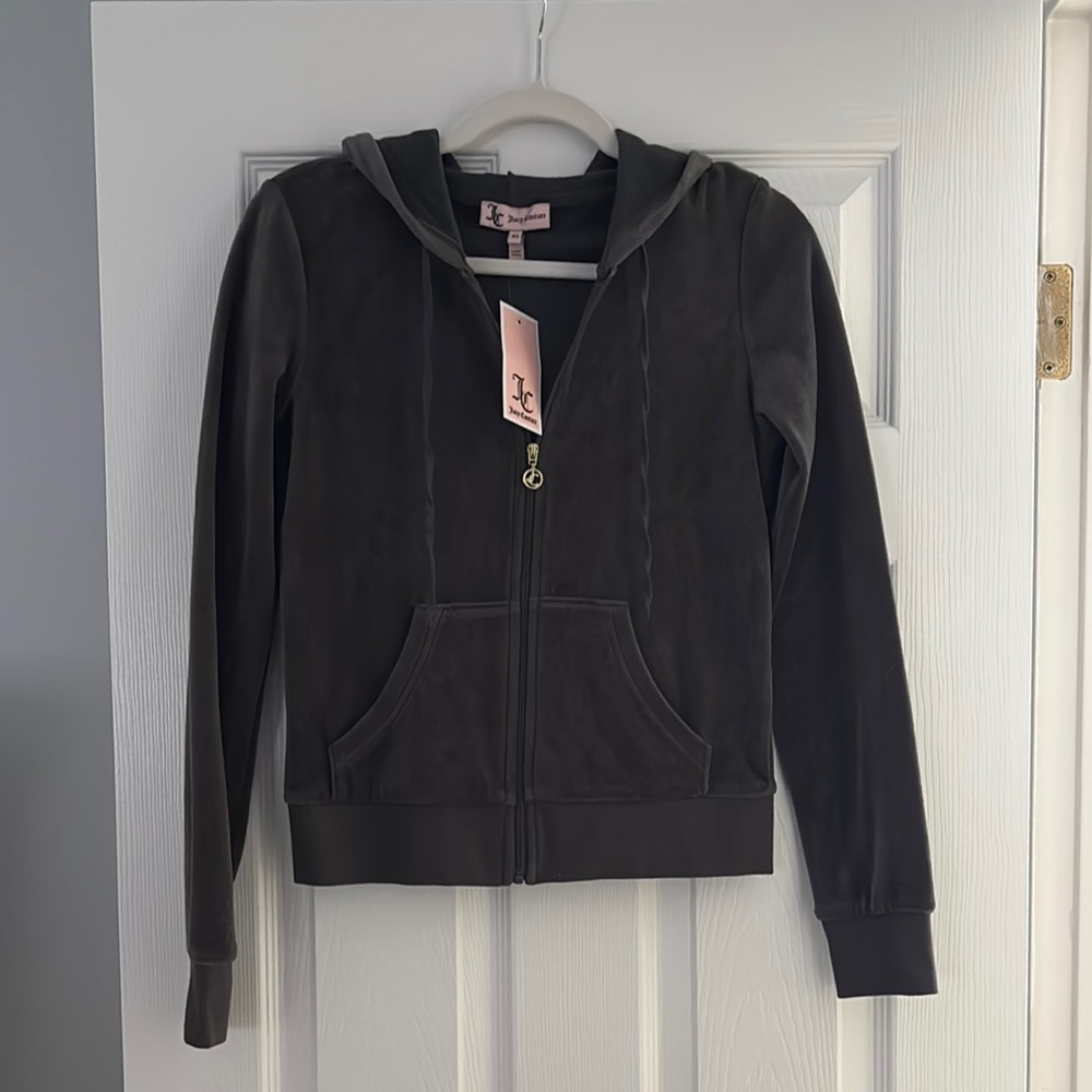Juicy Couture Velvet Black Sweat Jacket - NWT